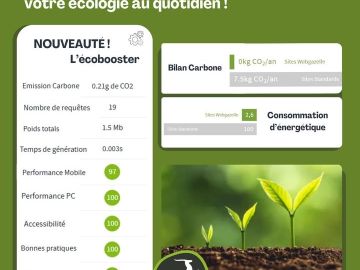 Et si votre site web devenait plus responsable ? 🌱

 Un web durable, c’est possible : grâce à l’EcoBooster, contribuez à un monde digital plus respectueux...